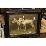 Oil Painting of Two Terrier Dogs, 32cms x 42cms, framed and glazed
