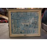 An Edith Le Breton framed ltd edition print of an industrial townscape, Helen Bradley print of chil