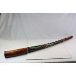 Aboriginal painted Didgeridoo, 130cms long
