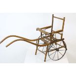 Beech Wood Model of a 19th century Invalid Chair, 93cms long x 59cms high