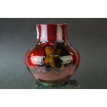 Moorcroft Flambe Leaf and Berry Pattern Vase, 13cms high