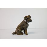 Cold Cast Bronze Figure of a Terrier Dog
