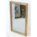 Gilt Framed Bevelled Edge Mirror with beaded edge, 54cms x 91cms