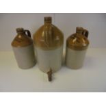 Local Trowbridge Interest - Large Stoneware Flagon with Tap, 50cms high and Two further Stoneware