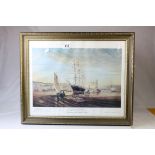 John Norris Signed Limited Edition Print titled ' Dawn departure of the Lady Ebington ' no. 151/250