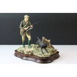 c1988 Border Fine Arts Gamekeeper with Black Labrador Figure