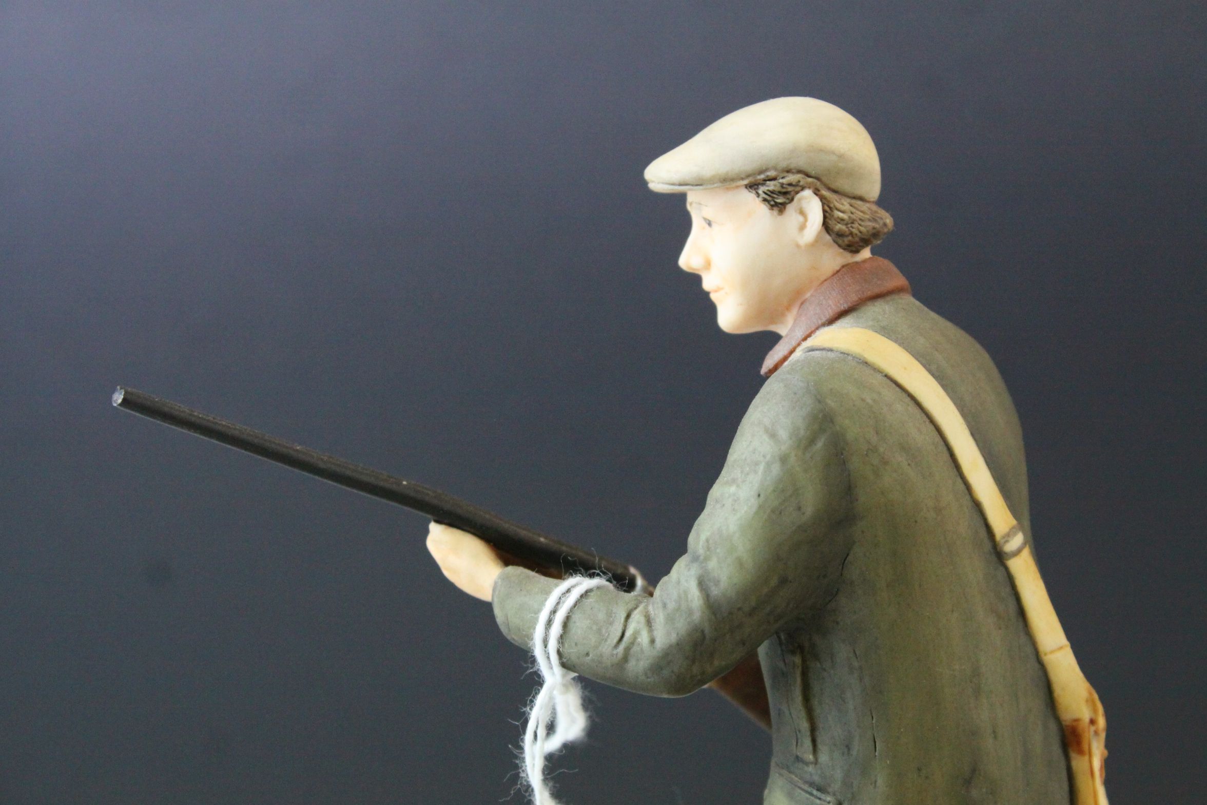 c1988 Border Fine Arts Gamekeeper with Black Labrador Figure - Image 4 of 8