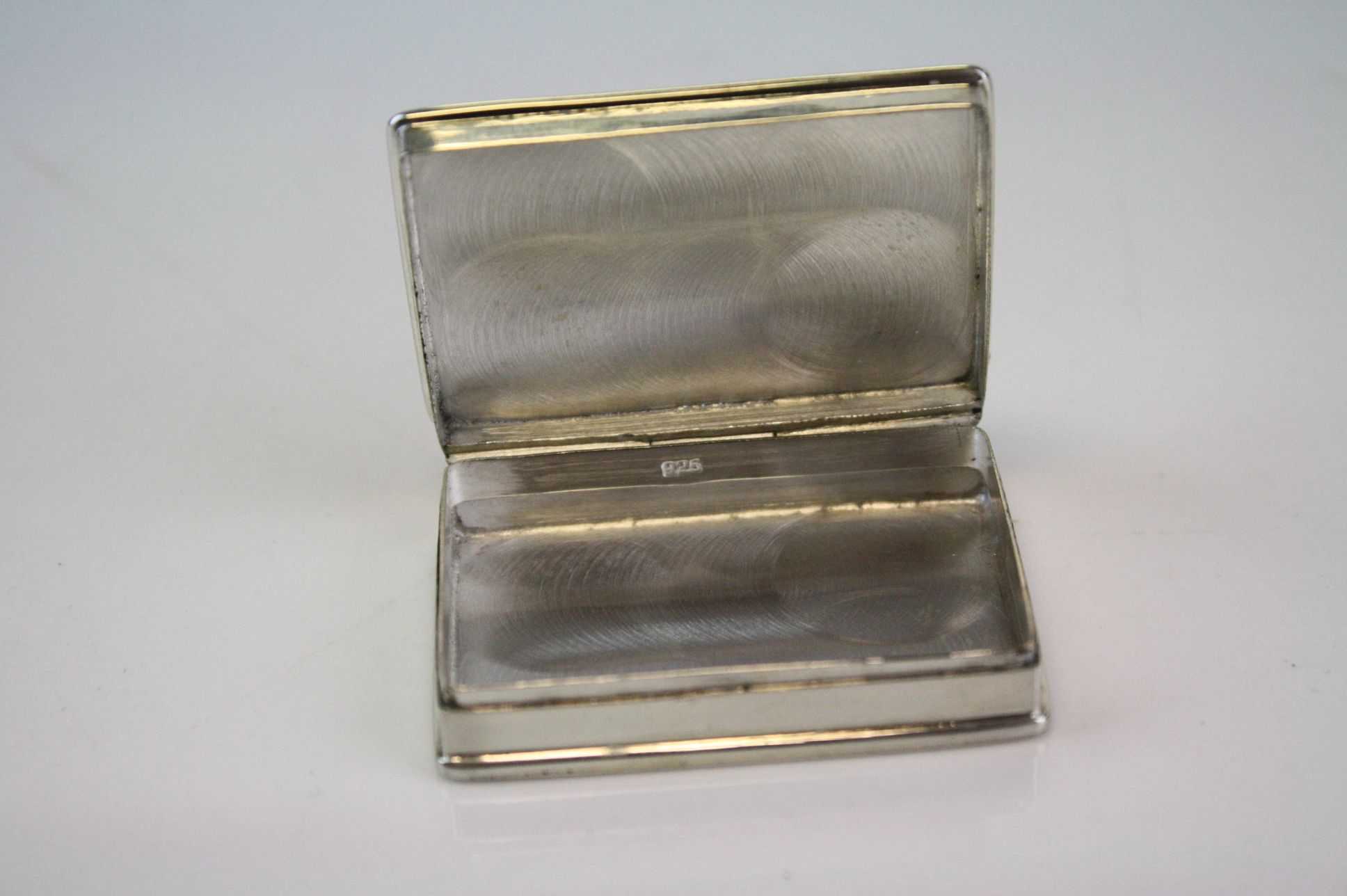 Large Silver Pill Box with Lid depicting a Footballer - Image 3 of 3