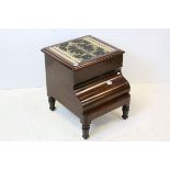 Victorian Mahogany Step Commode, 46cms wide x 54cms high