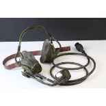 World War II Military Set of Headphones with Microphone