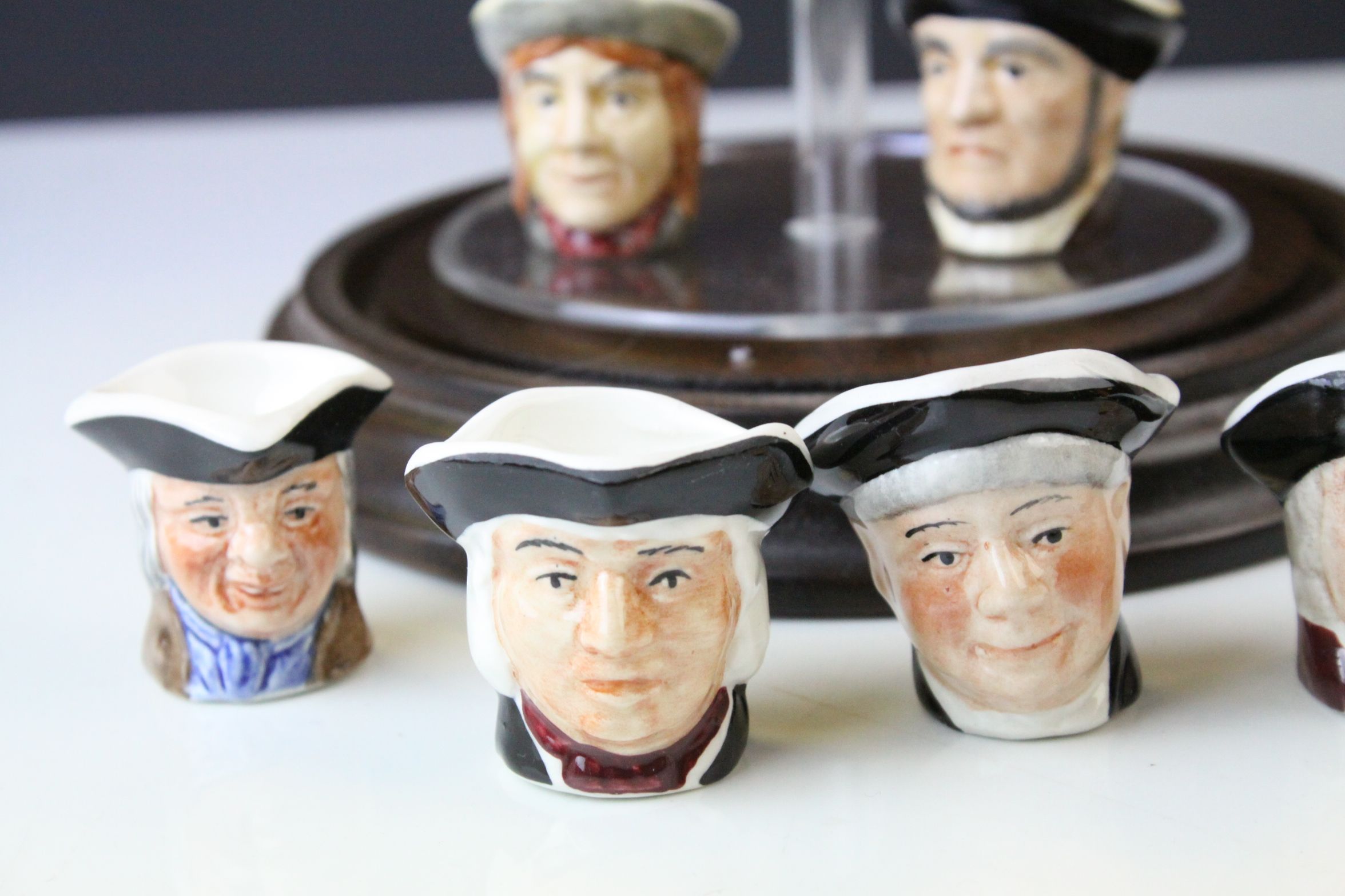 ' 1987 Miniature Toby Jug Thumble Collection ' comprising Eighteen Handpainted Miniature Toby Jugs - Image 5 of 10