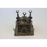 A Vintage Fully Hallmarked 900 Arabic silver model of a Mosque.