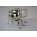 Silver Plated Bee Shaped Honey Pot