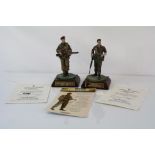 Two English Miniatures painted military figures to include Parachute Regiment 1942-2002 and The