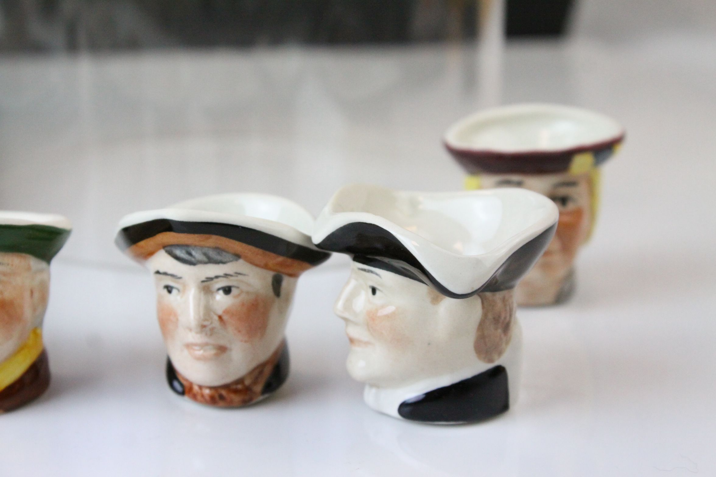 ' 1987 Miniature Toby Jug Thumble Collection ' comprising Eighteen Handpainted Miniature Toby Jugs - Image 7 of 10