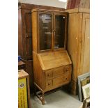 1930's Oak Bureau Bookcase, 76cms wide x 199cms high