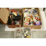 A large quantity of sundries to include glassware ,toys ceramic animal figures etc.