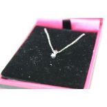 18ct White Gold Diamond Pendant Necklace