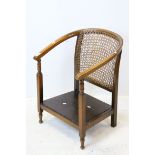 1920's / 1930's Low Tub Chair with Cane Back
