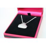 White Gold and Diamond Set Pendant Necklace in the form of a Handbag