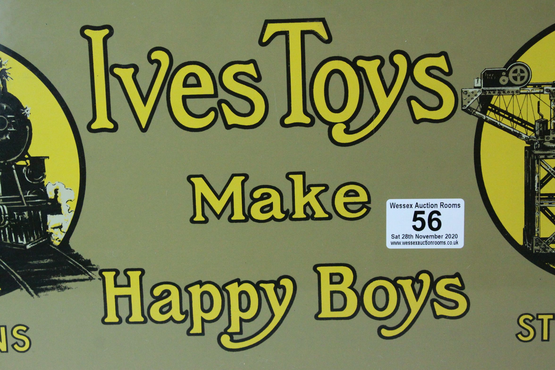 Enamel Sign ' Ives Toys make Happy Boys ' - Image 4 of 4