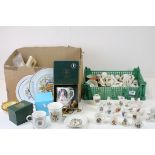 A large quantity of crested china together with a box containing a quantity of Royal Coronation