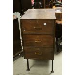 Early to Mid 20th century Set of Three Filing Drawers, Shop Tills, the top drawer with fitted