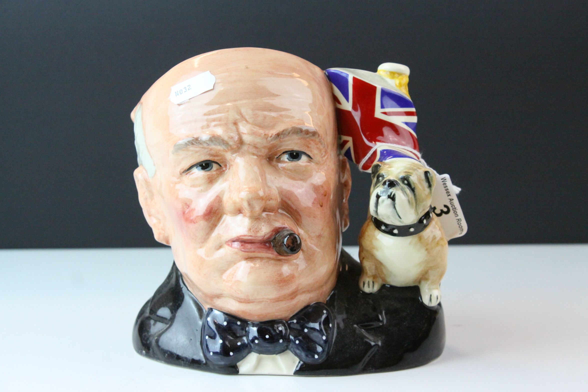 Royal Doulton Character Jug of the Year ' Winston Churchill ' Large Character Jug, D6907, 18cms high