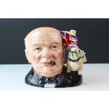 Royal Doulton Character Jug of the Year ' Winston Churchill ' Large Character Jug, D6907, 18cms high