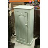 Painted Cupboard with Arched Panel Door and Fitted Shelves