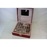 Jewellery Box and contents including 9ct Gold and Silver, Contemporary Jewellery including Rings,