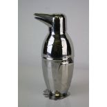 Silver Plated Cocktail Shaker in the form of a Penguin
