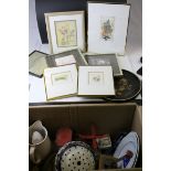 Mixed Lot including Kitchen Scales, Coffee Grinder, Ceramics and Pictures