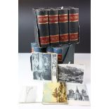 Two Sets of Early 20th century Postcard Boxes, both in the form of Four Books held on a Stand,