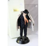 Boxed Franklin Mint Porcelain Portrait Doll of Frank Sinatra ', 42cms high