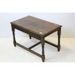 20th century Jacobean Style Oak Coffee Table, 77cms long x 49cms high