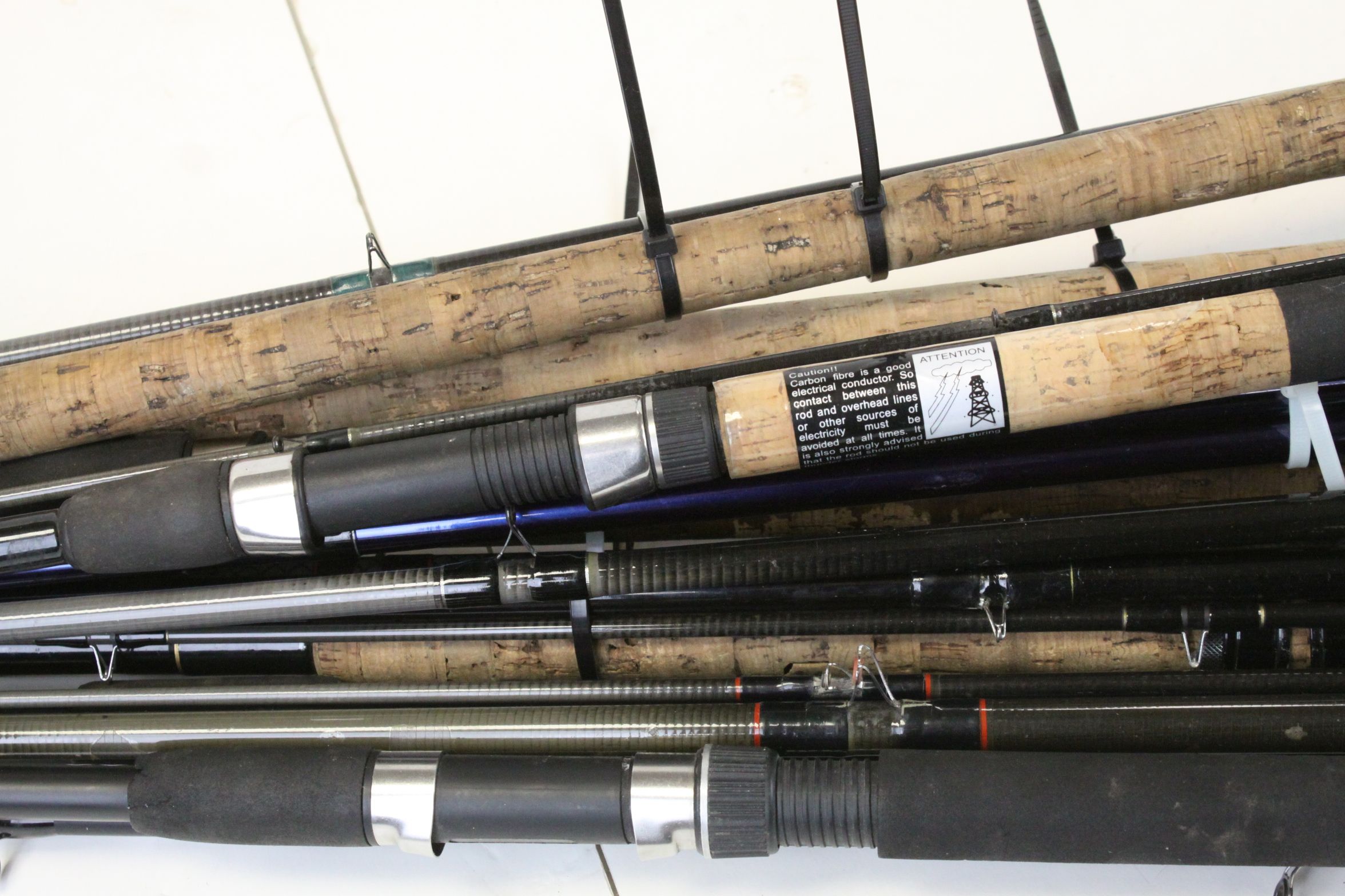 A quantity of coarse fishing rods to include Shakespeare Daiwa etc. - Image 3 of 5