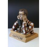 Ceramic Shop Display ' Capstar ' Advertising Figure in the form of a Man talking into a