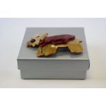 Boxed Lea Stein Brooch of Scottie Dogs