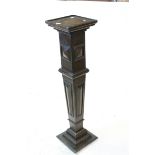 1930's Art Deco Oak Torchere, 120cms high