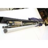 Five Fishing Rods including Daiwa carbon two piece Regal Trout fly rod