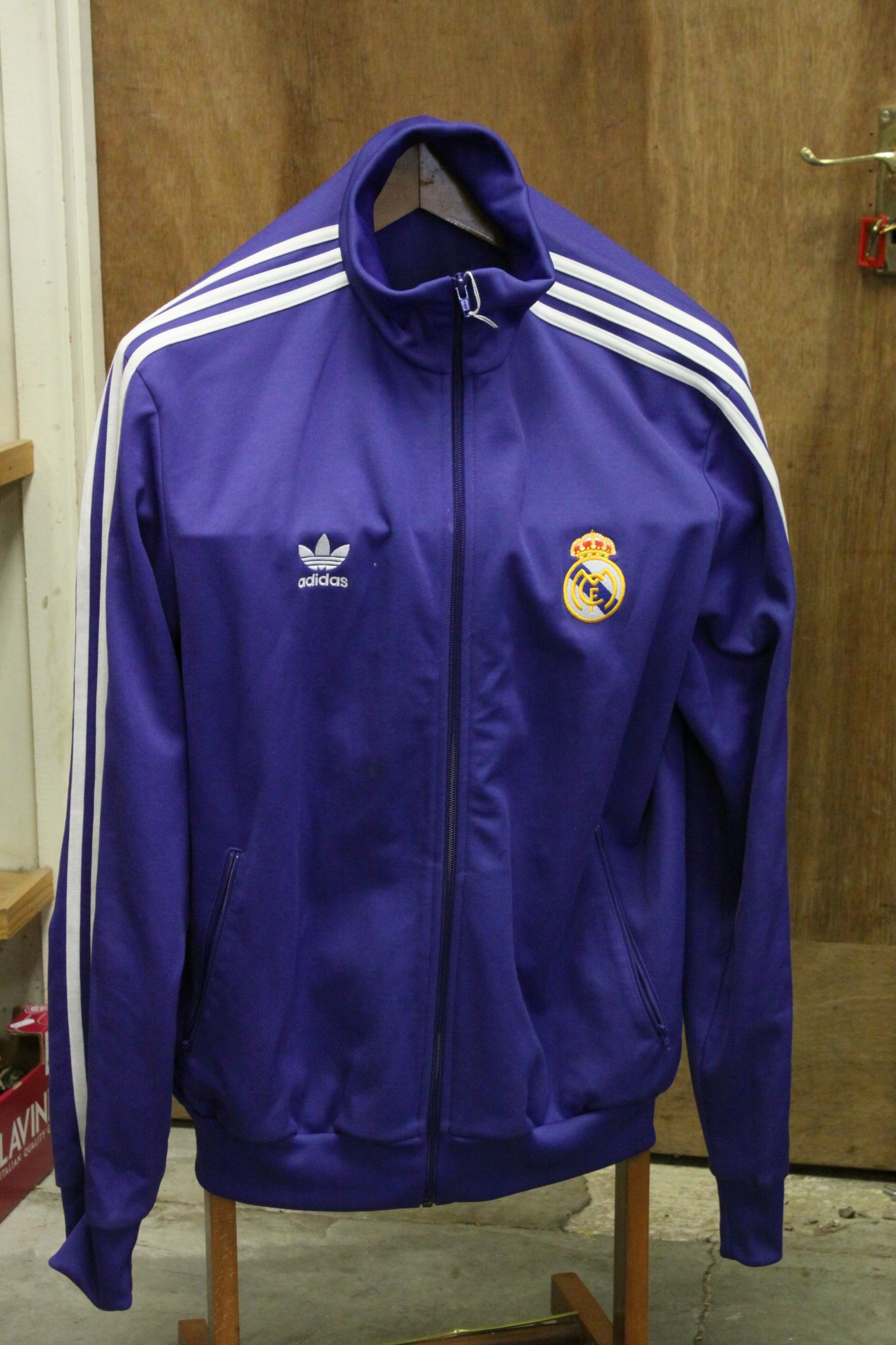 An Original Adidas Real Madrid football tracksuit top