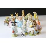 Collection of Thirteen Beswick Beatrix Potter Figures including Mr Alderman Ptolomy, Pig-Wig, Fierce