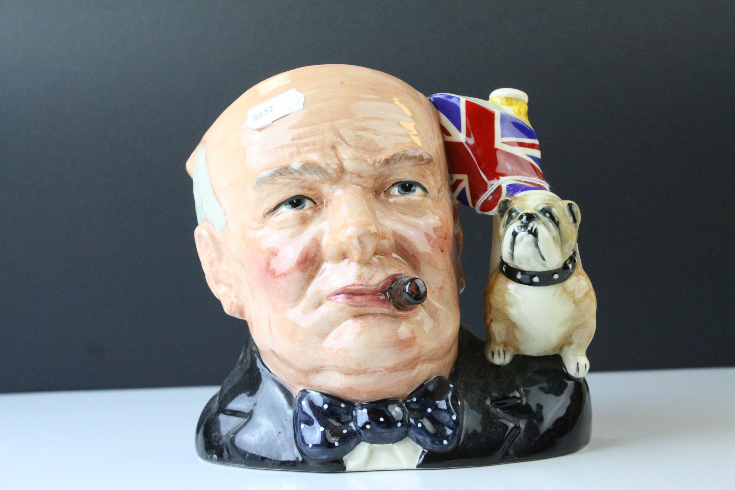 Royal Doulton Character Jug of the Year ' Winston Churchill ' Large Character Jug, D6907, 18cms high - Image 7 of 8