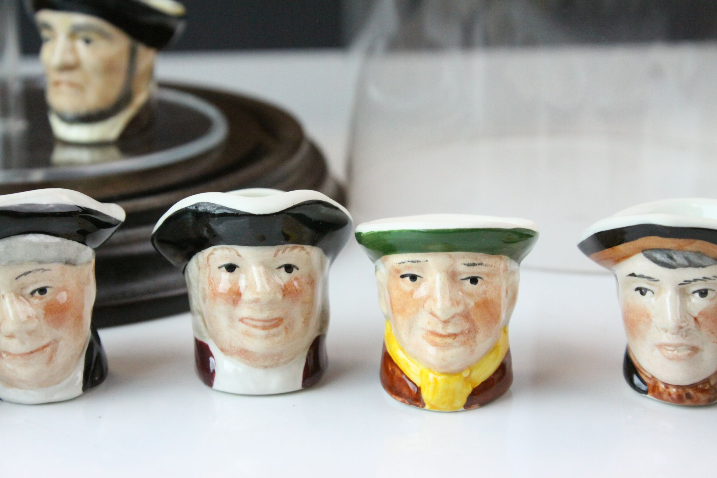 ' 1987 Miniature Toby Jug Thumble Collection ' comprising Eighteen Handpainted Miniature Toby Jugs - Image 6 of 10