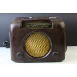 Vintage Bush Radio, Type D.A.C. 90A, contained in a Brown Bakelite Case, 30cms wide