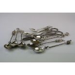 Quantity of Silver Twist Stem Spoons plus other silver items (6oz)