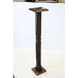 Mahogany Torchere purportedly made from a posts of one of the four poster beds in one of the