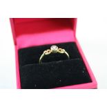 18ct Yellow Gold Single Stone Diamond Ring of 20 points