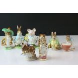 Eight Beswick Beatrix Potter's Figures including Timmy Willie, Samuel Whiskers, Appley Dappley,
